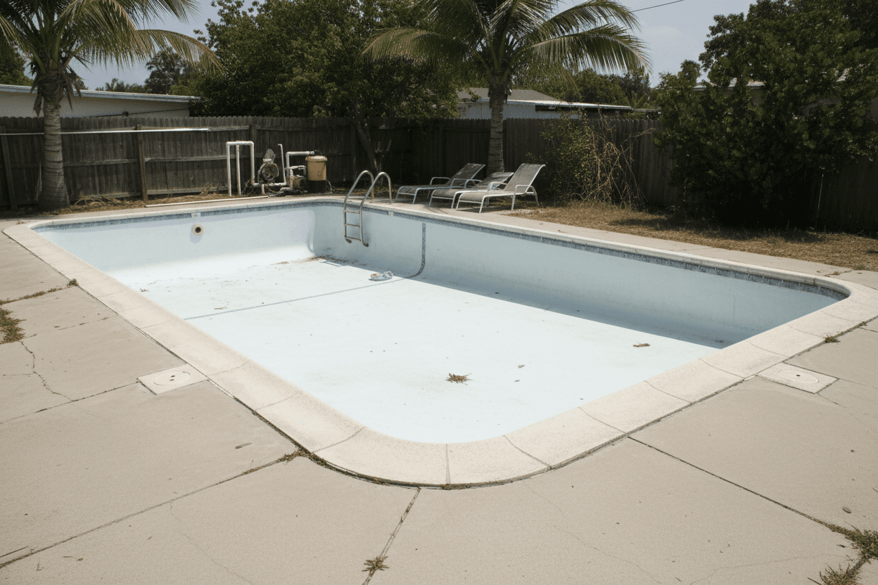 Luxury Pool Transformation - Before