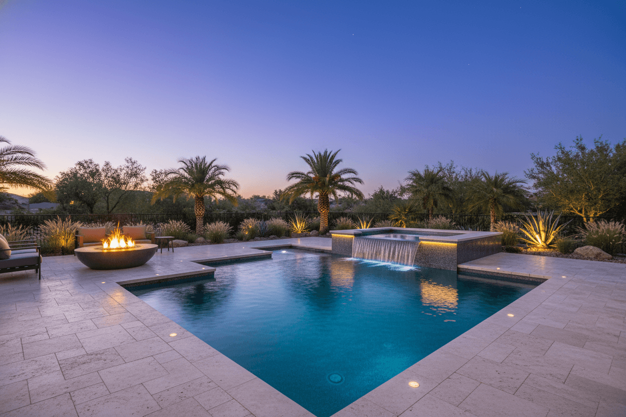 Elegant Pool with Spa